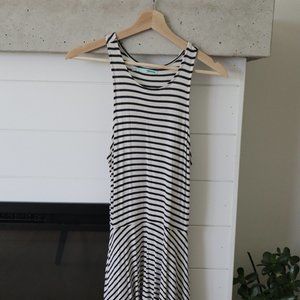 Maurices Size Small Navy and White Stripe Dress